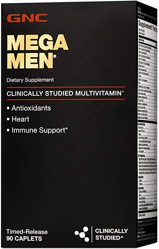 Mega Men Multivitamin for Men, 90 Count, Antioxidants, Heart Health, and Immune Support