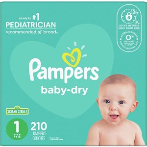 Pampers$0.11/片Baby Dry纸尿裤 Size1 210片