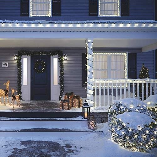 LED Christmas Lights | 70-Count C6 Classic Clear White Bulbs | 23' 8" String Light | UL Certified | Outdoor & Indoor