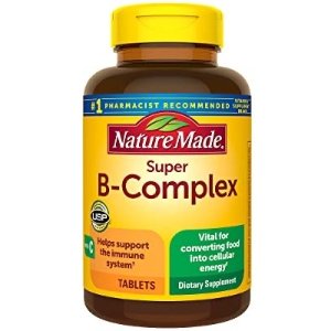 Nature Made Super B-Complex Tablets, 60 Count for Metabolic Health