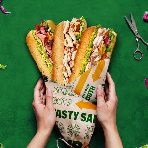 Subway 健康三明治优惠活动，多款口味可选