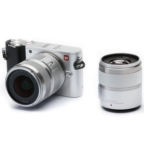 M1 4K Video 20 MP Mirrorless Digital Camera w/ 12-40mm & 42.5mm Lenses, Silver