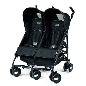 Peg Perego Pliko Mini Twin Baby Stroller, Onyx