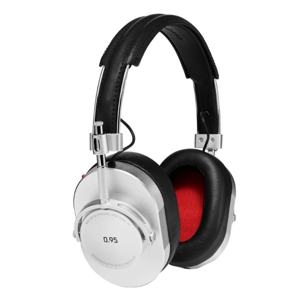 MH40 Headphones for 0.95 Silver Metal / Black Leather