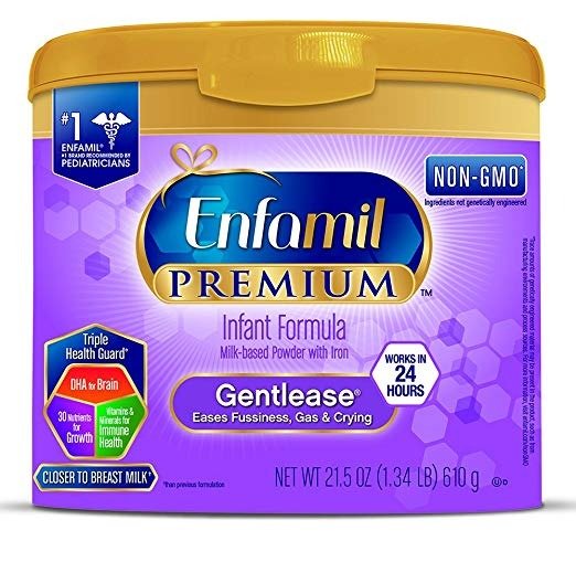 PREMIUM Gentlease, Milk-Based Formula, for Fussiness, Gas, and Crying, Powder, 21.5 oz Tub
