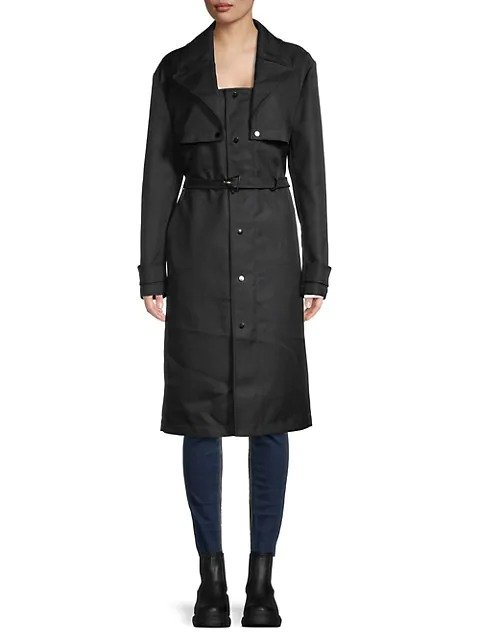 Removable Storm-Flap Trench Coat