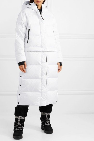 Bia convertible hooded quilted down ski jacket