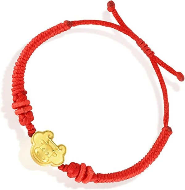 Chow Sang Sang 999.9 24K Solid Gold Price-by-Weight' 1.87g Gold Tiger Bracelet for Newborns 91974B