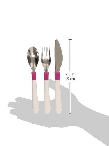 大童不锈钢刀叉勺套装 儿童练习餐具 粉色