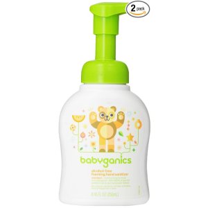 Babyganics Alcohol-Free Foaming Hand Sanitizer, Mandarin/Tangerine, 8.45-Fluid Ounce Bottles (Pack of 2), Packaging May Vary