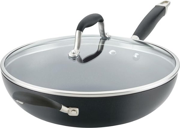 Advanced Home Hard-Anodized Nonstick Ultimate Pan/Saute Pan, 12-Inch (Onyx)