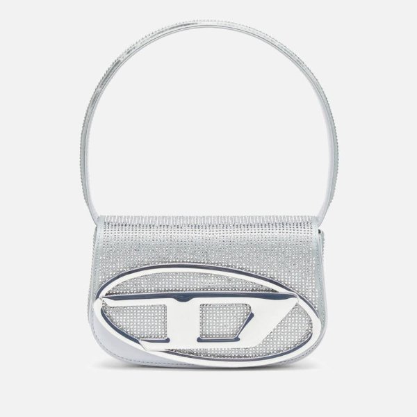1DR Diamante-Embellished Leather Shoulder Bag