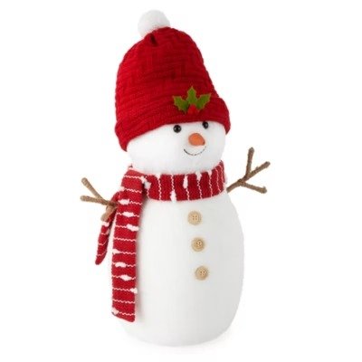 new!North Pole Trading Co. 18.5" Snowman Christmas Tabletop Decor