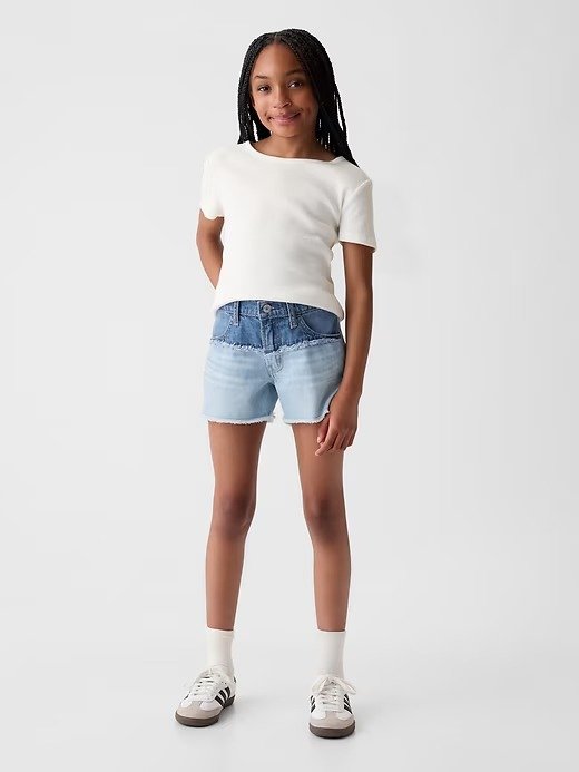 Kids Low Rise Denim Shorts