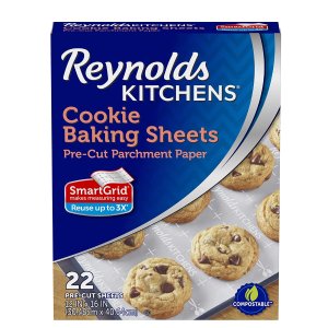 Reynolds Kitchens Cookie Baking Sheets Parchment Paper (Non-Stick, 22 Sheets)