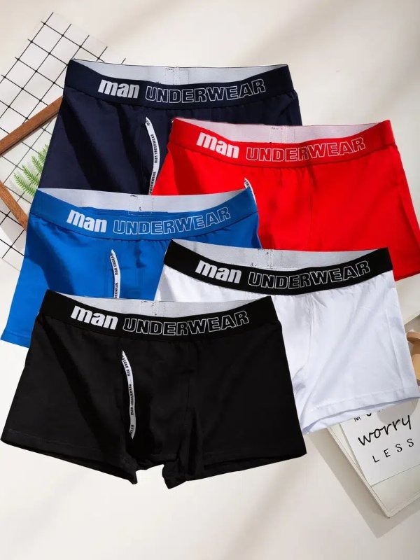5pcs Men's Boxer Stretch Briefs underwear