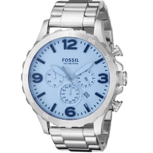 Fossil Nate Chronograph Crystal Stainless Steel Watch