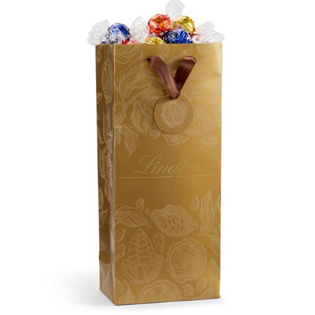 Assorted 5-Flavor LINDOR Truffles Gold 75-pc Gift Bag (31.7 oz)