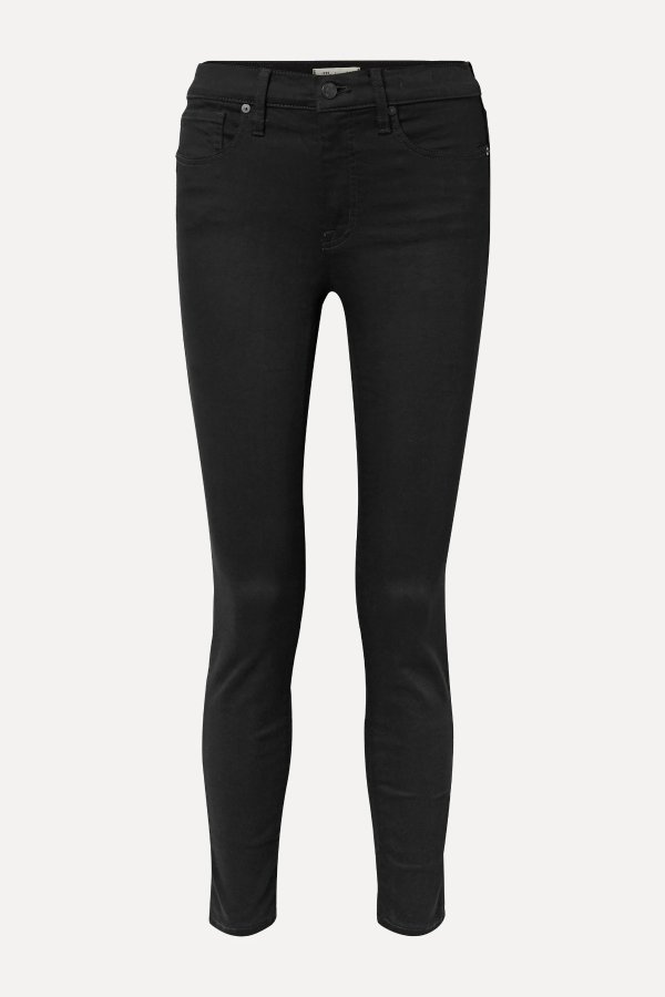 Cropped high-rise skinny jeans