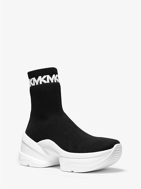 Olympia Stretch Knit Logo-Trim Sock Sneaker