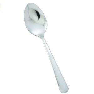 Winco 18/0 Stainless Steel Dinner Spoons, Set of 12