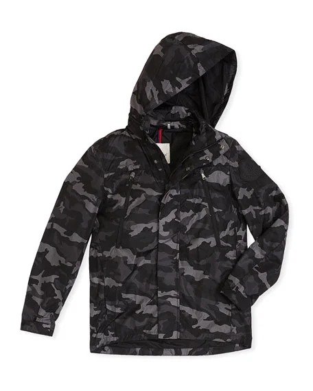 Ribble Hooded Camo Jacket, Size 8-14