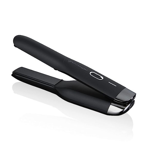 Unplugged Styler ― 1" Cordless Flat Iron Hair Straightener, Professional Travel Straightening Iron with Heat-Resistant Case That Fits in Your Handbag, USB-C Charging for 20-Minutes of Use ― Black