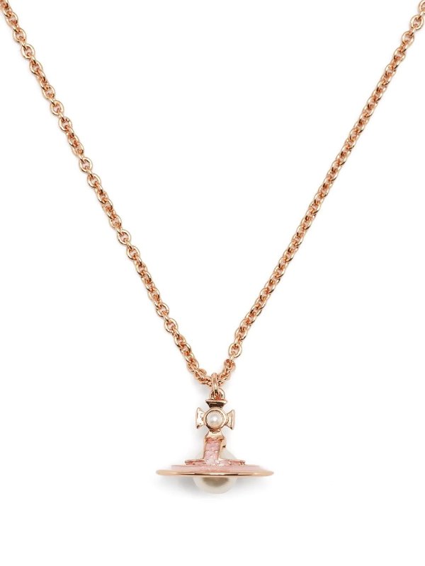 pearl-embellished Orb pendant necklace