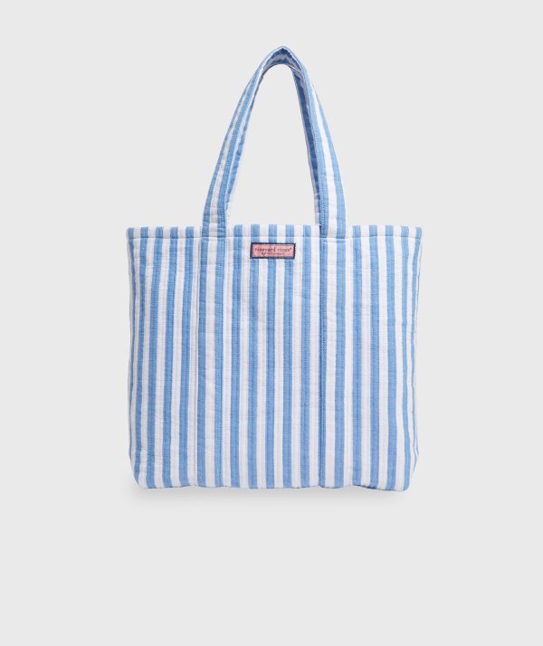 Quilted Stripe Tote