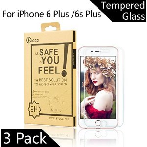 BTGGG iPhone 6 Plus / iPhone 6S Plus Screen Protector, BTGGG 2-Pack Tempered Glass Screen Protector for iPhone 6 Plus / 6S Plus [Crystal Clear] [Anti-fingerprint] [Bubble Free]