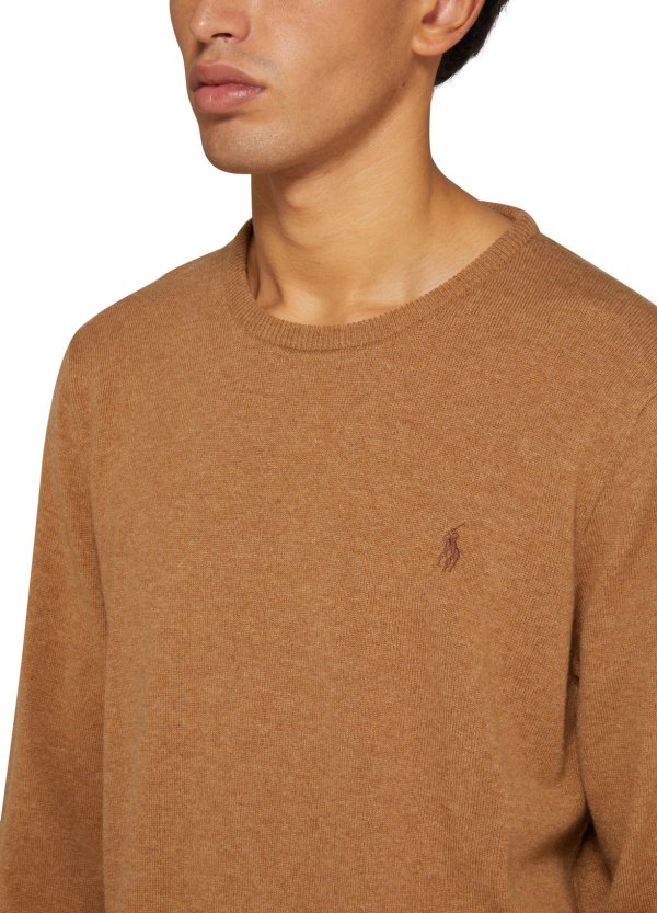 Round-neck sweater with logo