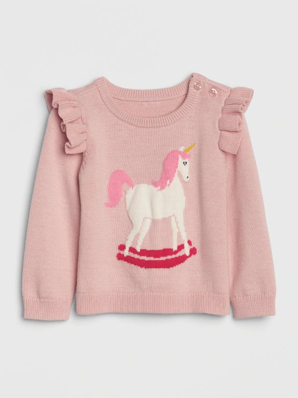 Baby Ruffle Horse Sweater