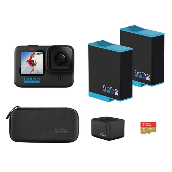 HERO10 Black 运动相机套装 (2电池+充电座+64GB+包)