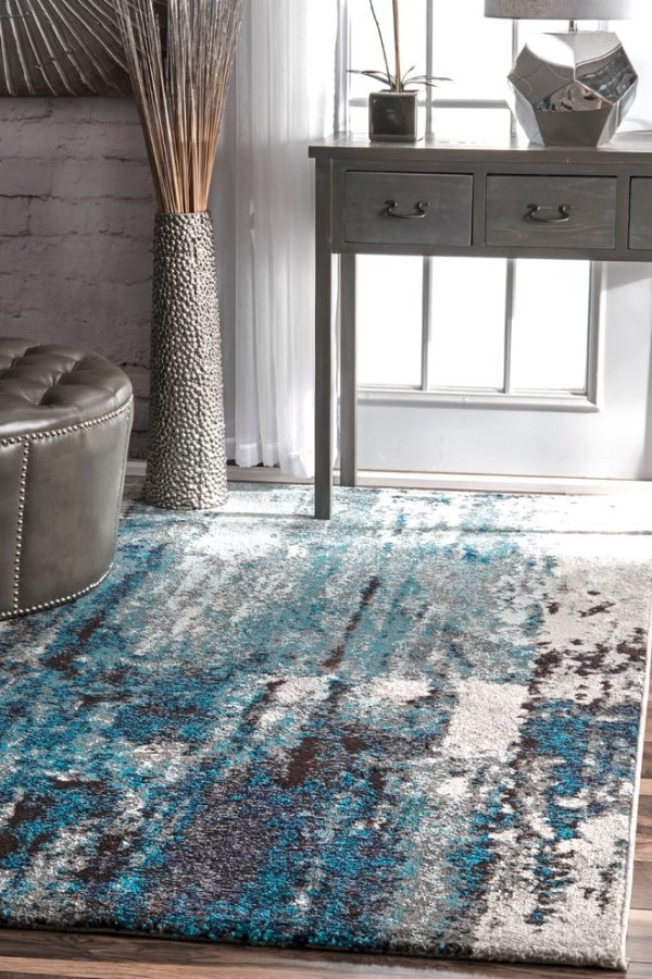 Winter Abstract Area Rug - Contemporary - Area Rugs - by nuLOOM