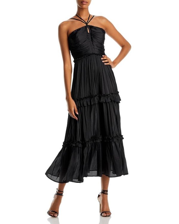 Strappy Ruched Midi Dress - 100% Exclusive