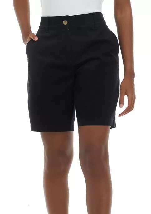 Women's Solid Twill Shorts