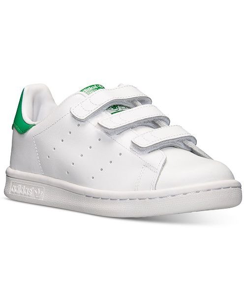 Little Boys' Originals Stan Smith Stay-Put Closure Casual Sneakers from Finish Line