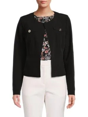 ​Open Front Cropped Blazer