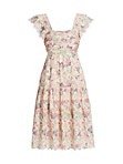 Harlyn Lace-Trimmed Floral Midi Dress