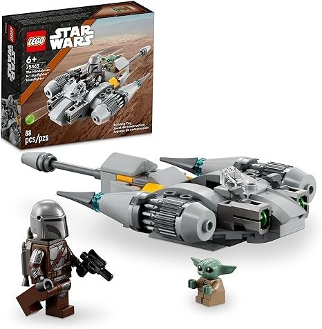 Star Wars The Mandalorian’s N-1 Starfighter Microfighter 75363 Building Toy Set for Kids Aged 6 and Up with Mando and Grogu 'Baby Yoda' Minifigures, Fun Gift Idea for Action Play
