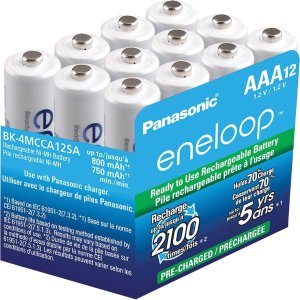 12 Pack Of Panasonic Eneloop "AAA" 800 mAh Rechargeable Ni-MH Battery