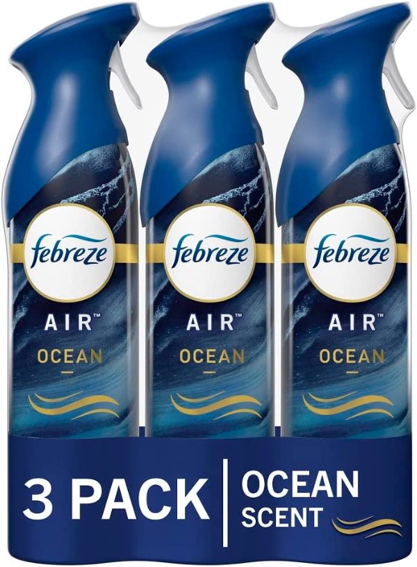 Air Effects Ocean Scent Air Freshener, 8.8 oz. Can, Pack of 3