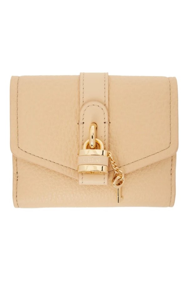 Beige Aby Square Wallet