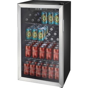 Insignia 115-Can Beverage Cooler  Stainless steel/black