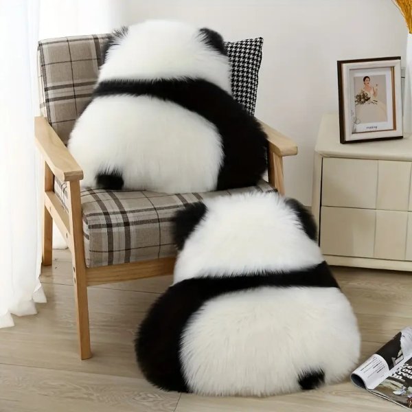 1pc, Warm Cute Plush Panda Throw Pillow, Cushion, Can Be Used In Chairs, Carpets, Sofas, Floating Window, Cars And Other Places, Room Decoration, Aesthetic Room Decor, Bedroom Decor, Home Decoration, House Decor