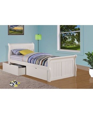 Twin Sleigh Bed with Dual Underbed Drawers
