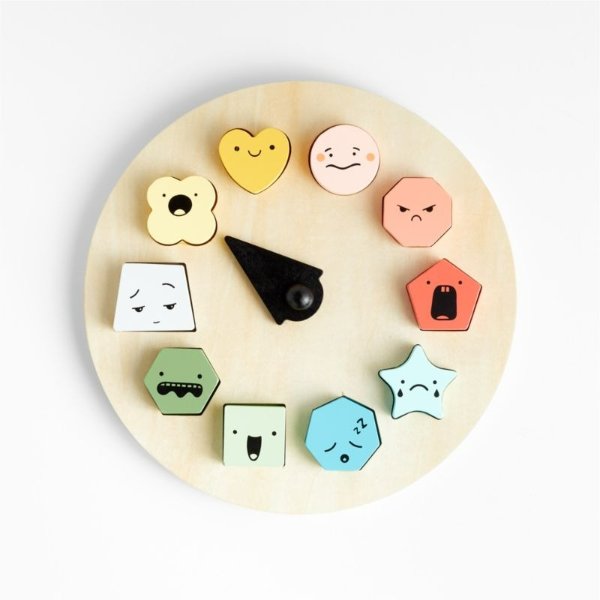 Wonder and Wise Wooden Emotion Wheel Puzzle | Crate & Kids