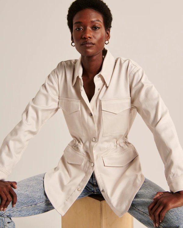 Women's Utility Shirt Jacket | Women's Clearance | Abercrombie.com