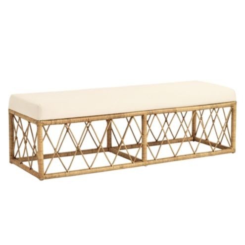 Suzanne Kasler Southport Rattan Bench
