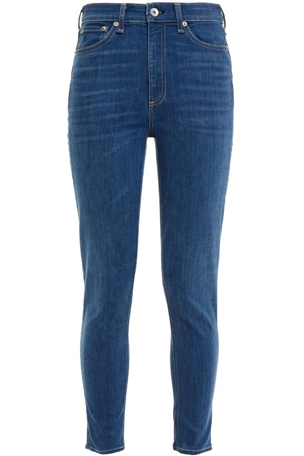 Nina cropped high-rise skinny jeans